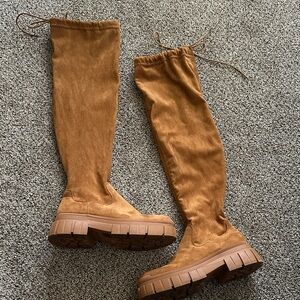 Tan Over-the-Knee Women's Boots